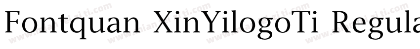 Fontquan XinYilogoTi Regula字体转换